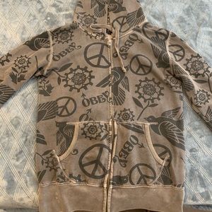 Gray obey sweater